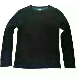 AVALANCHE Thermal Black Long Sleeve Crew Neck Layer Cotton Top Women Small